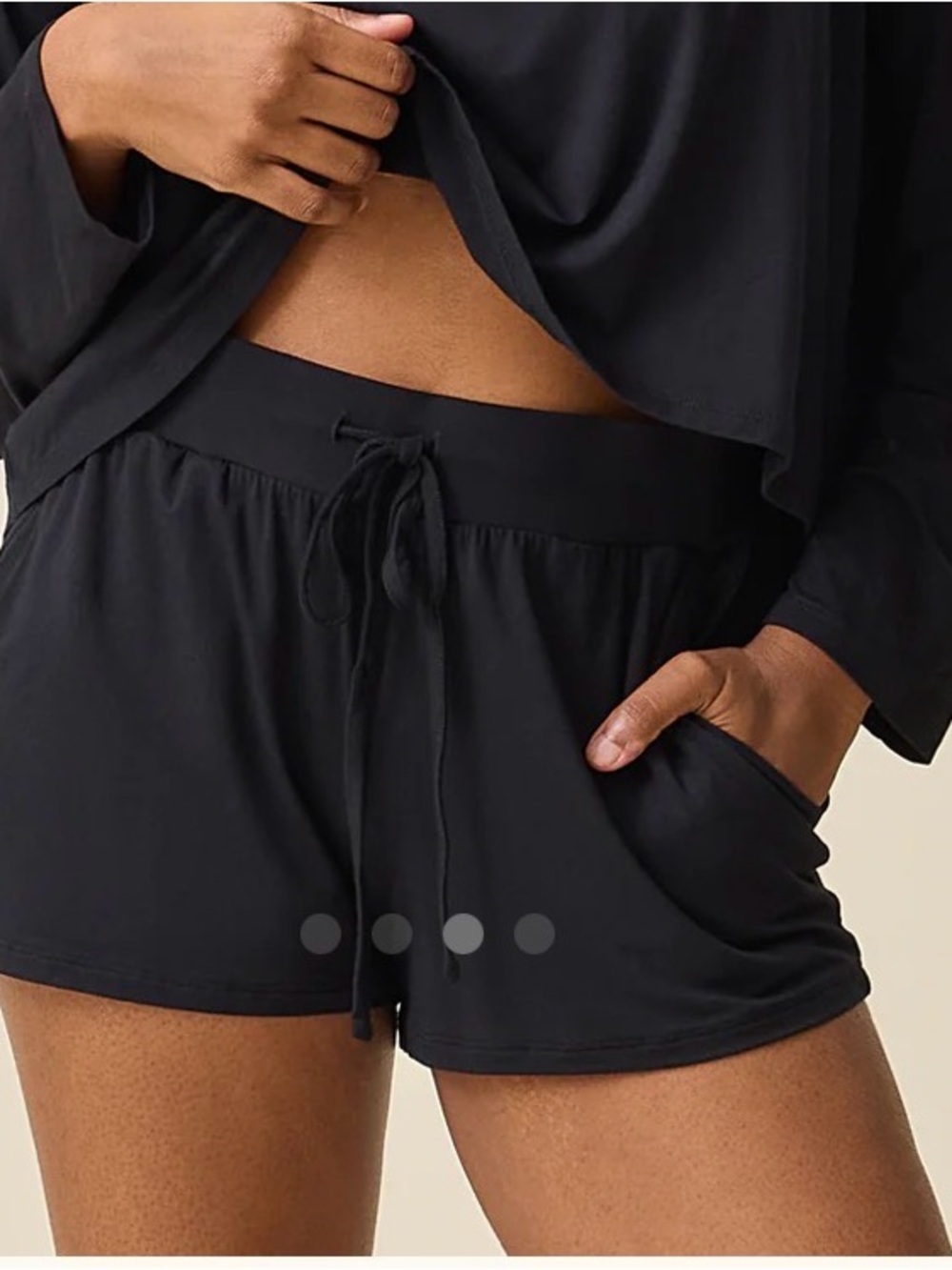Kindred Bravely Black Aria Bamboo Casual Lounge Short